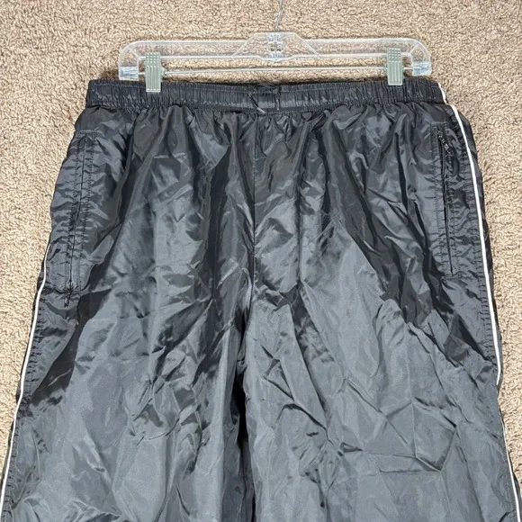 Vintage Nike Track Pants Men's Black White Lined Y2K Grunge Skate Goth Size L - Picture 3 of 10